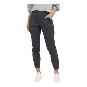 Spanx Stretch Twill Cargo Jogger Pants in Washed Black Women's Size Extra Small‎